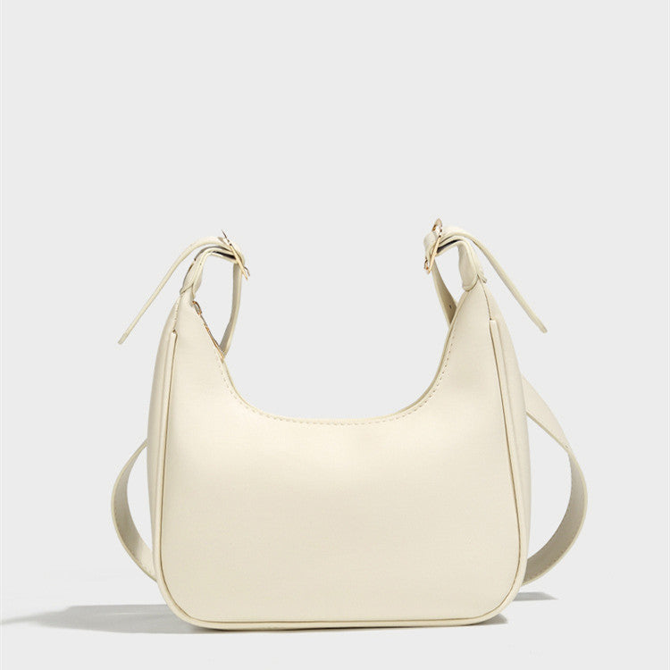 “Minimal Soft Crescent Shoulder Bag