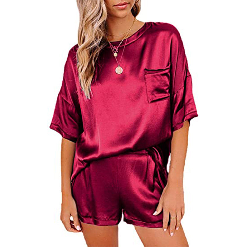 Women’s Silk Short Sleeve Pajama Set