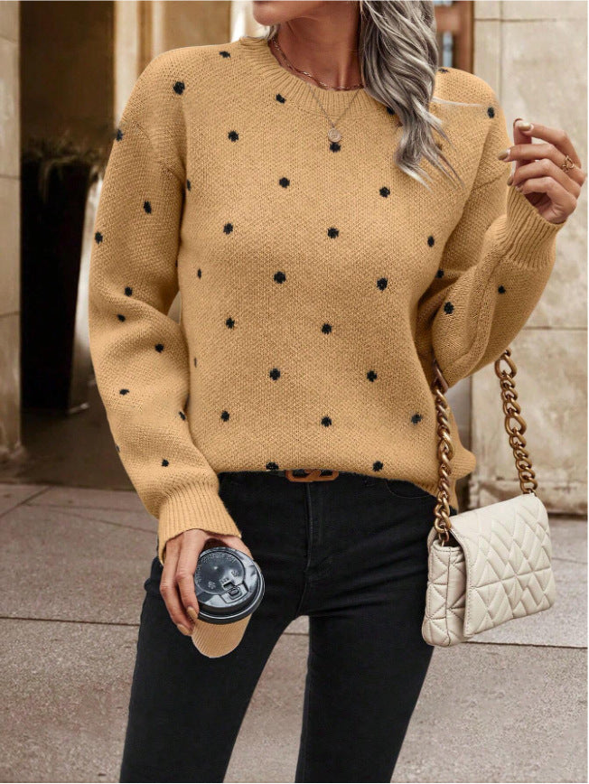 Women’s Polka Dot Knit Sweater
