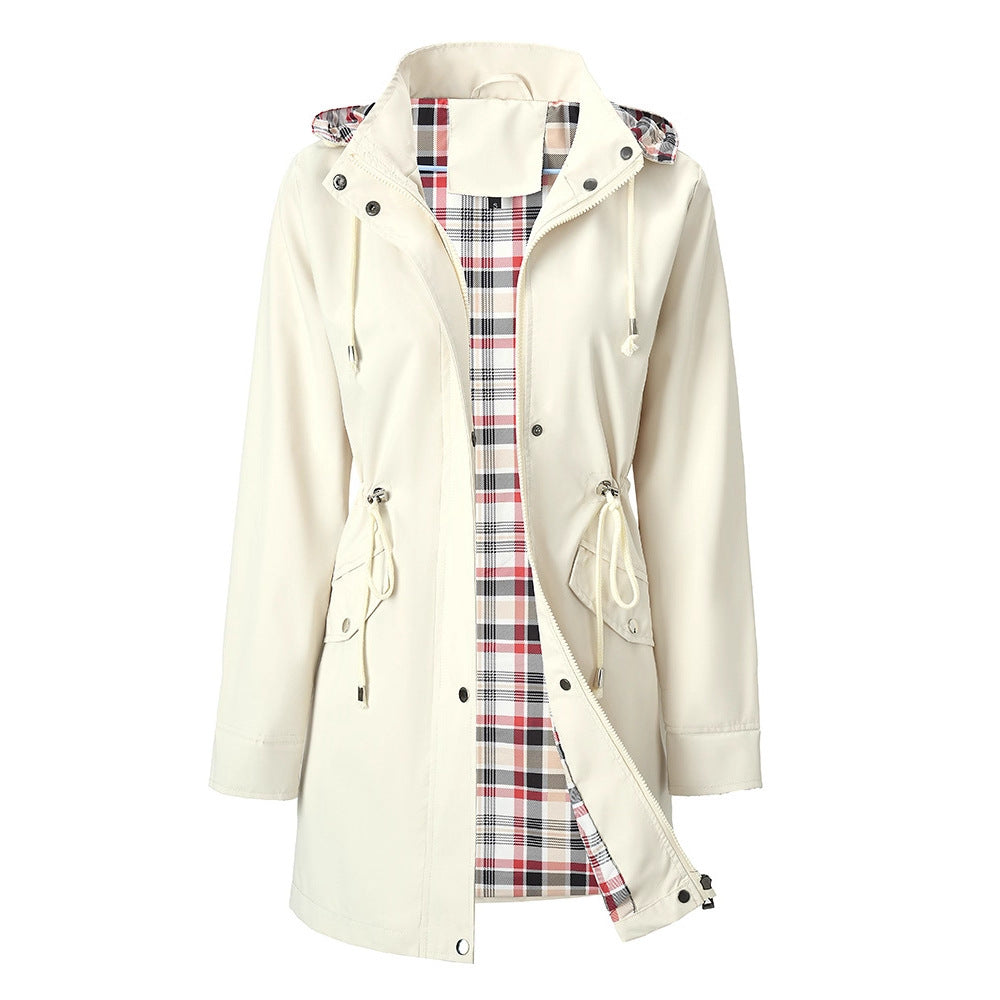 💧 Elegant Waterproof Plaid Windbreaker 👑