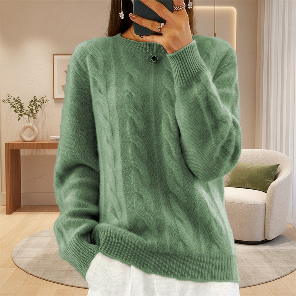 🧶✨ CozyLuxe™ Cable Pullover Top ✨🧶