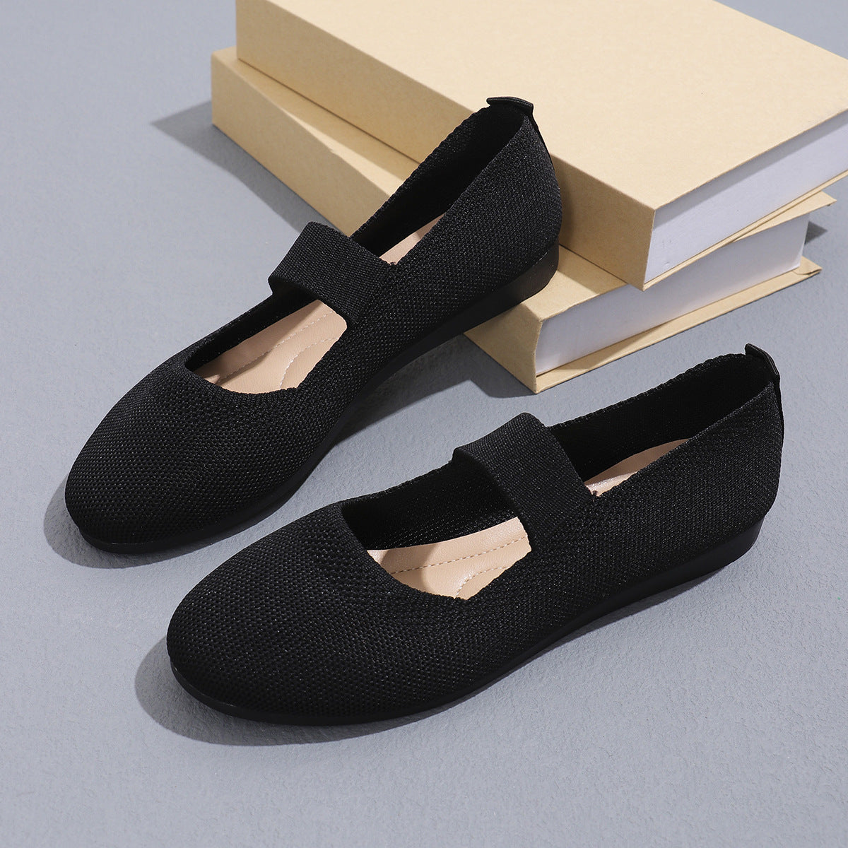 Breathable Plus Size Low-Top Flat Pumps