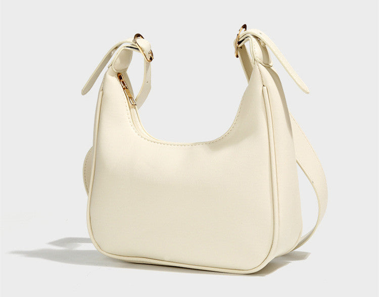 “Minimal Soft Crescent Shoulder Bag