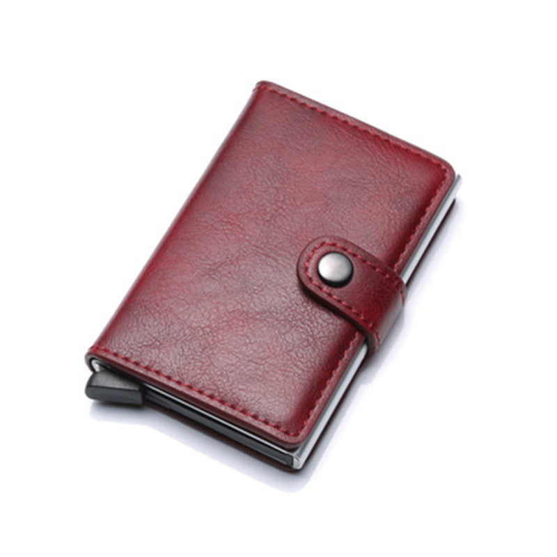 RFID Blocking Slim Card Holder | PU Leather Pop-Up Wallet for   Women