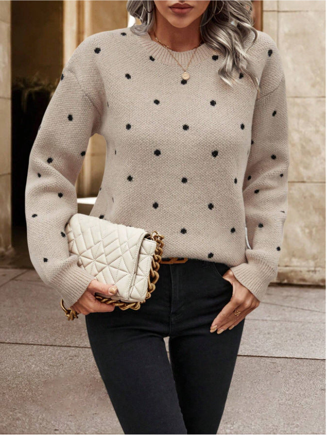 Women’s Polka Dot Knit Sweater