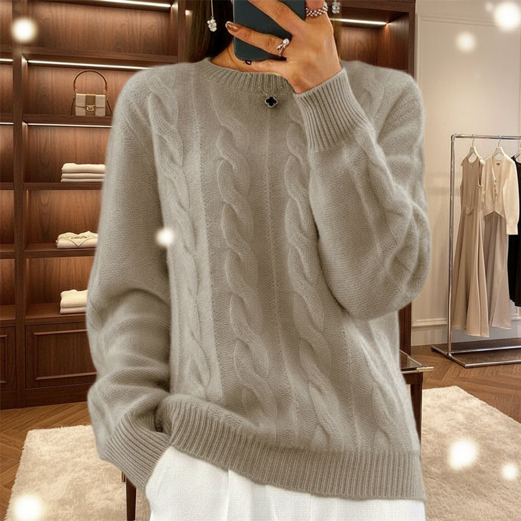🧶✨ CozyLuxe™ Cable Pullover Top ✨🧶