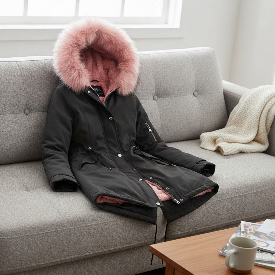 ❄️👑 ArcticCharm™ Slim-Fit Fur Collar Coat 👑❄️