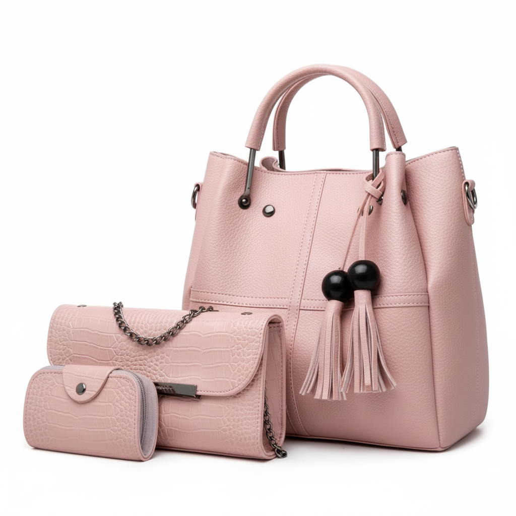 💼👛🎀 3-in-1 Tassel Bag Set