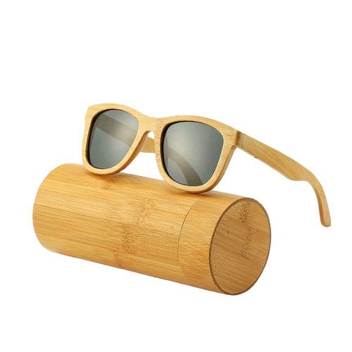 🌿 Bamboo Polarized Sunglasses – Eco Style with UV400 😎