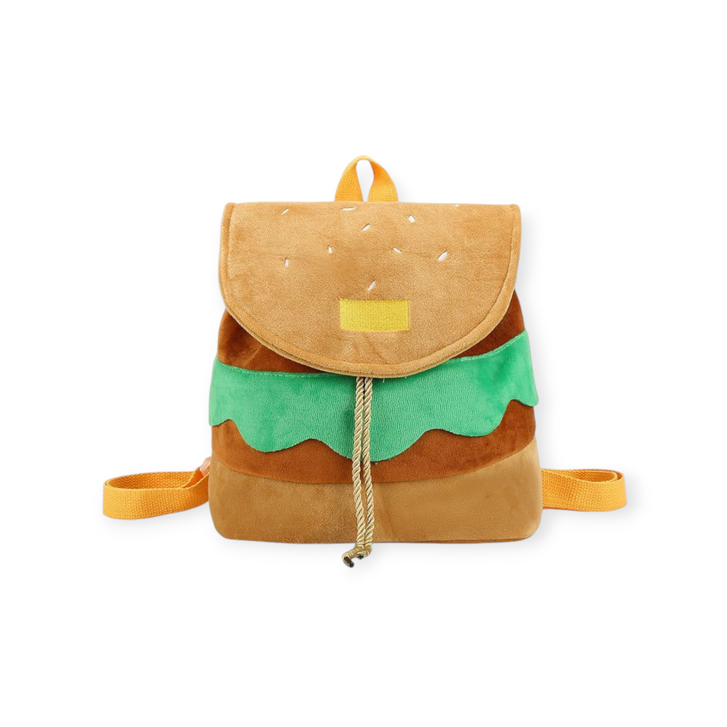 Cute Hamburger Plush Backpack