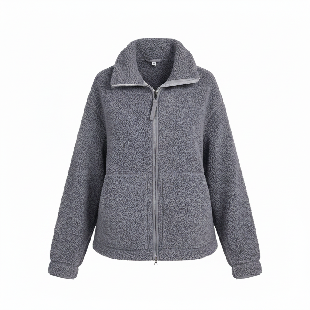 💎 WinterEase™ Lapel Zip-Up Fleece Coat ❄️