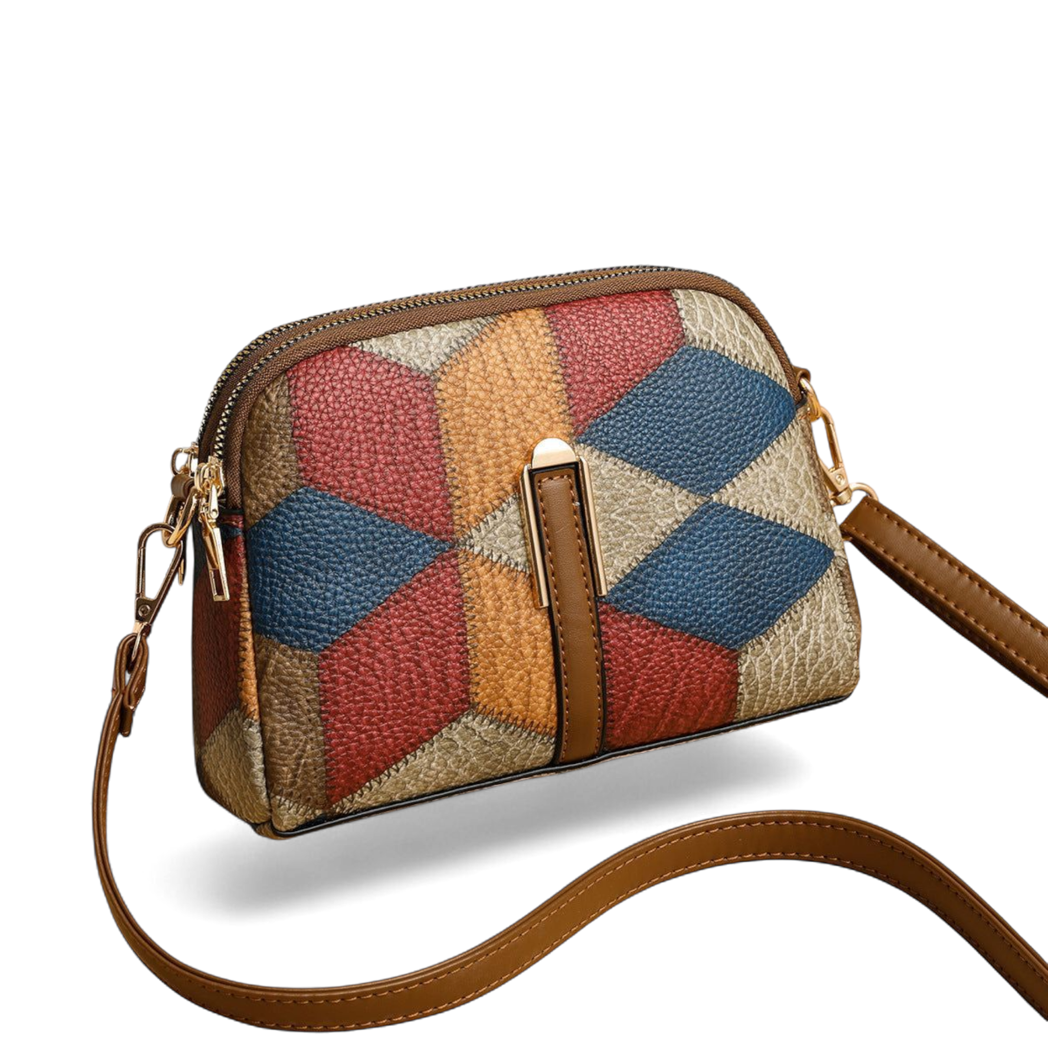 Retro PU Contrast Bag