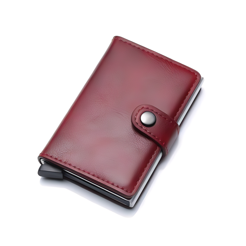 RFID Blocking Slim Card Holder | PU Leather Pop-Up Wallet for   Women