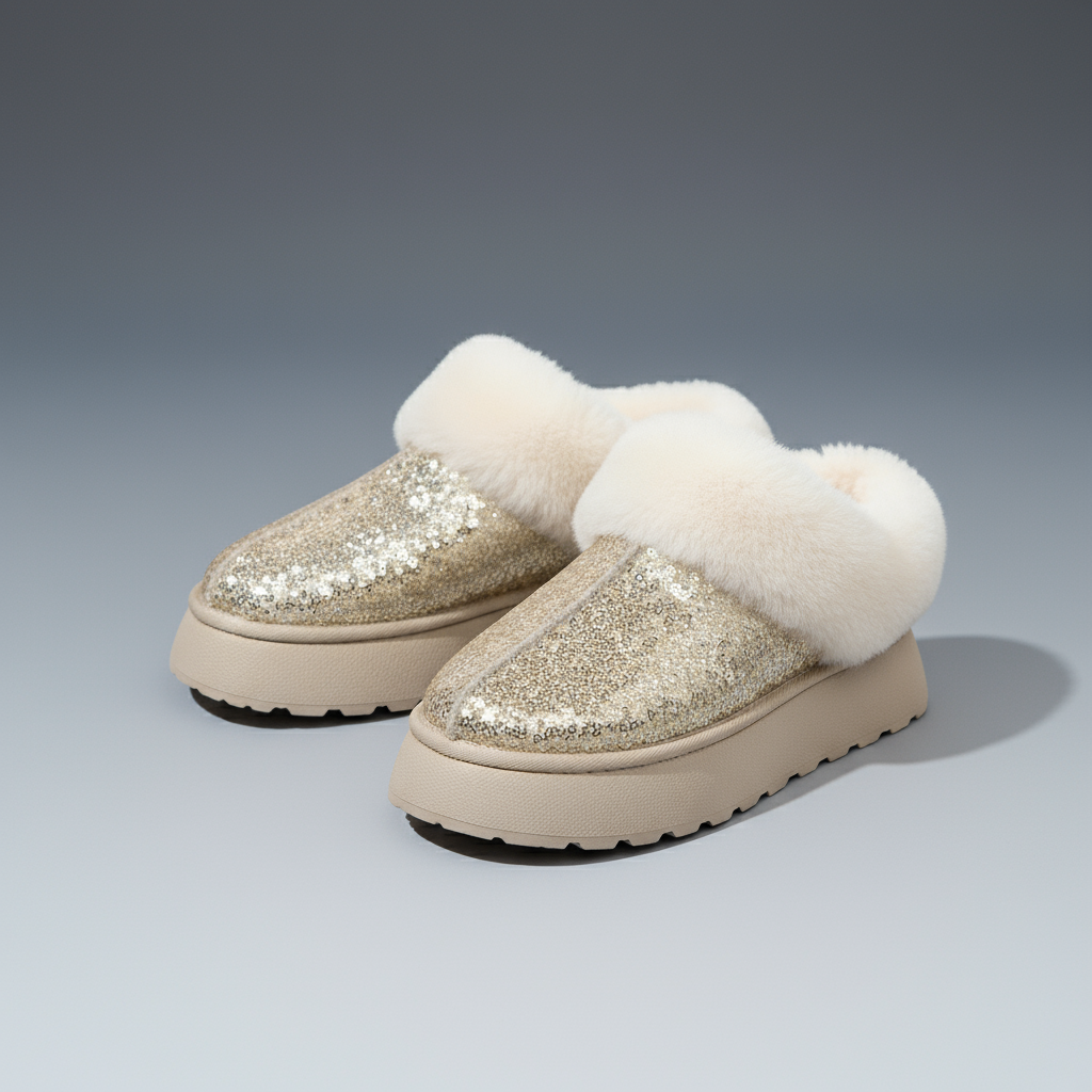 🔥🥿 “Sparkly ✨ Cozy ❄️ Slippers – Warmth 💖 with Style 💎!”